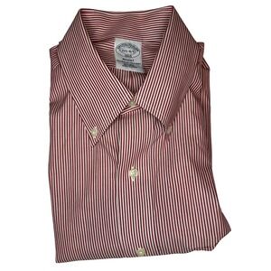 Brooks Brothers Regent Men's Long Sleeve Oxford Dress Shirt 15 1/2 34/35 Red